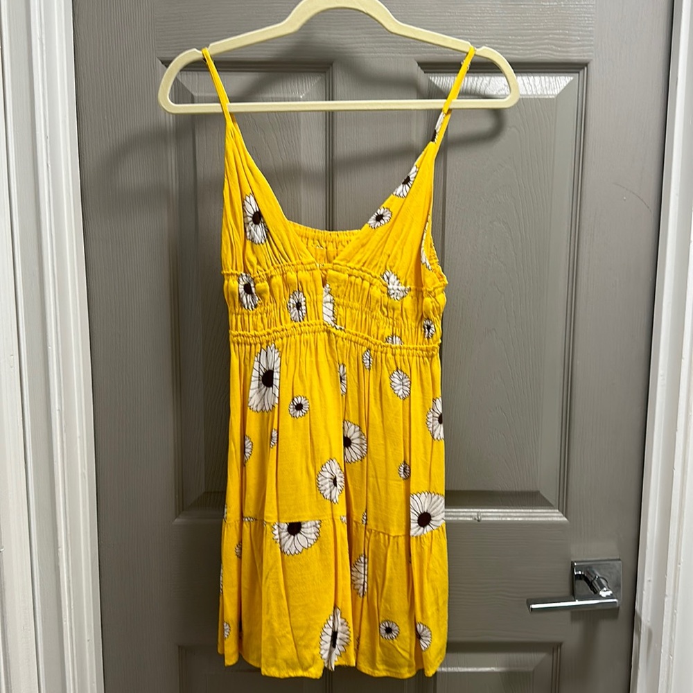 Urban outfitters, yellow, sunflower, mini dress